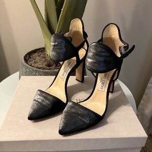 Metallic velvet Jimmy Choo herls